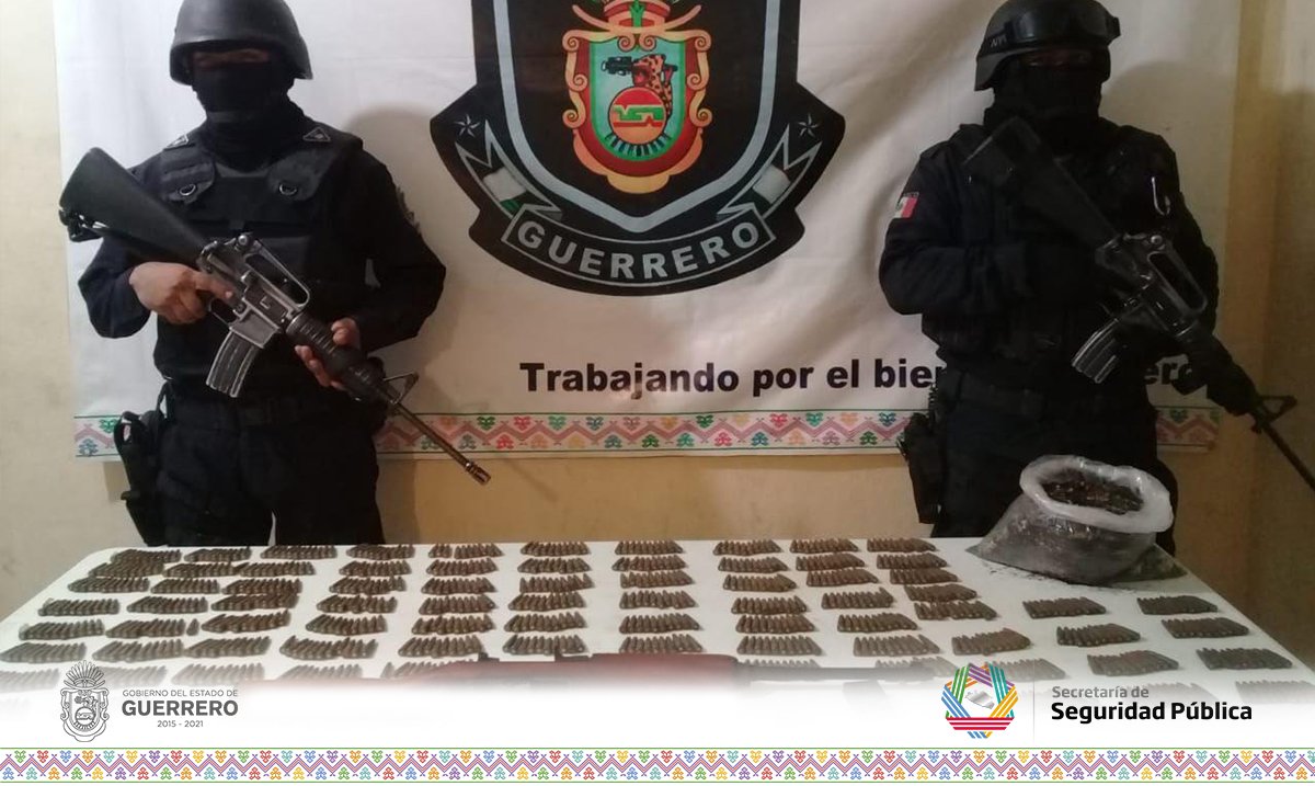 Aseguran en Acapulco armas, droga y cartuchos