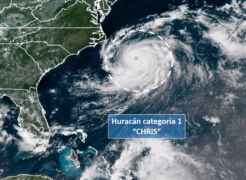 Chris evoluciona huracán alejado costa Estados Unidos