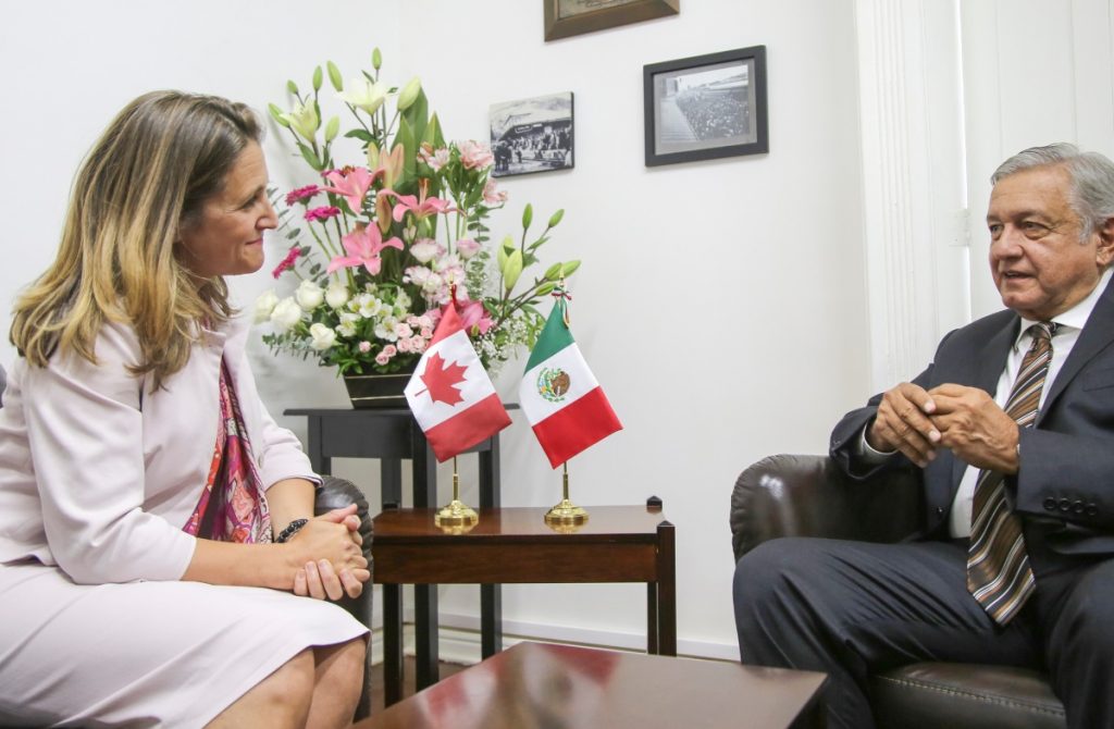 Canadá confía que con AMLO, negociaciones del TLCAN podrían acelerarse