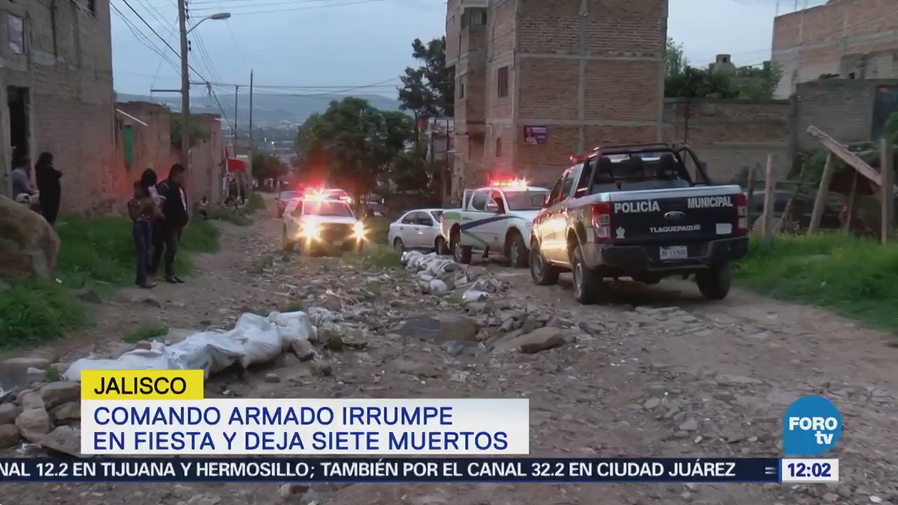 Comando armado irrumpe en fiesta y deja siete muertos en Tlaquepaque, Jalisco