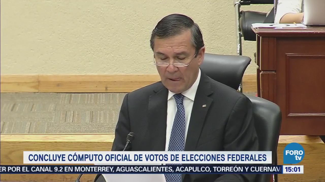 Concluye Cómputo Oficial Votos Elecciones Federales