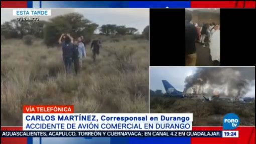 Dan Alta Algunos Lesionados Accidente Aéreo Durango