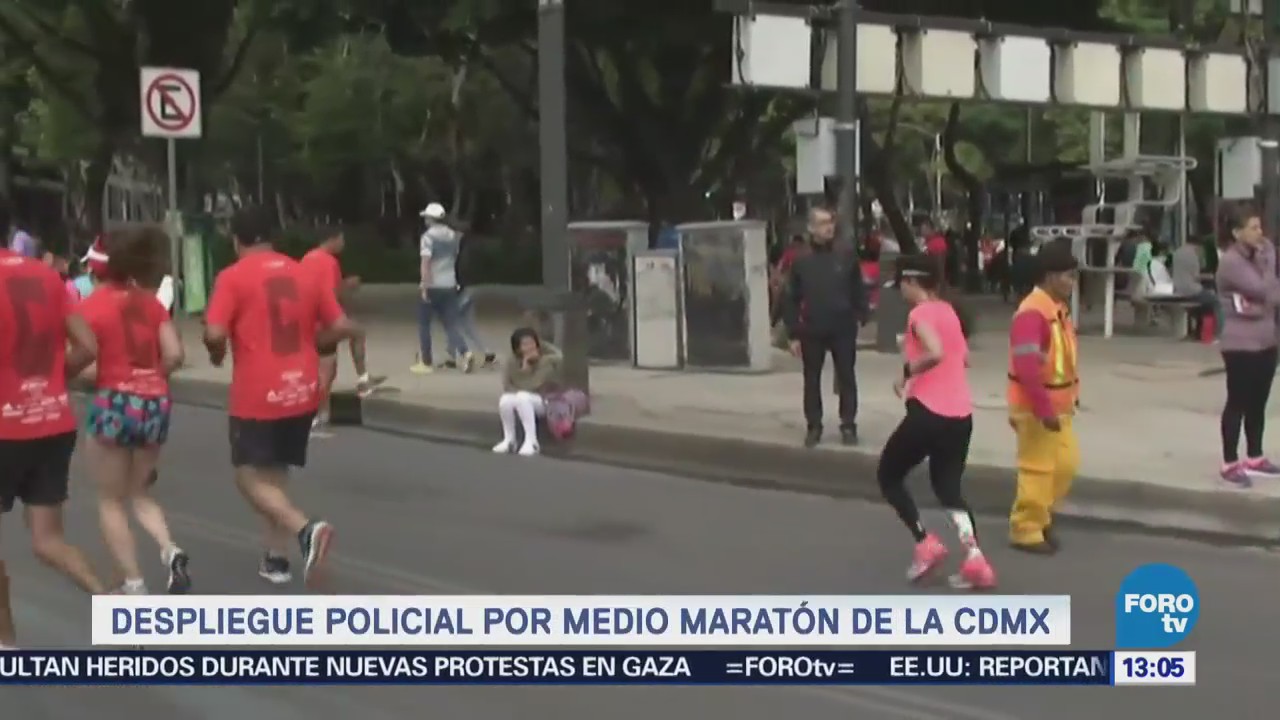 Despliegue policial por Medio Maratón de la CDMX