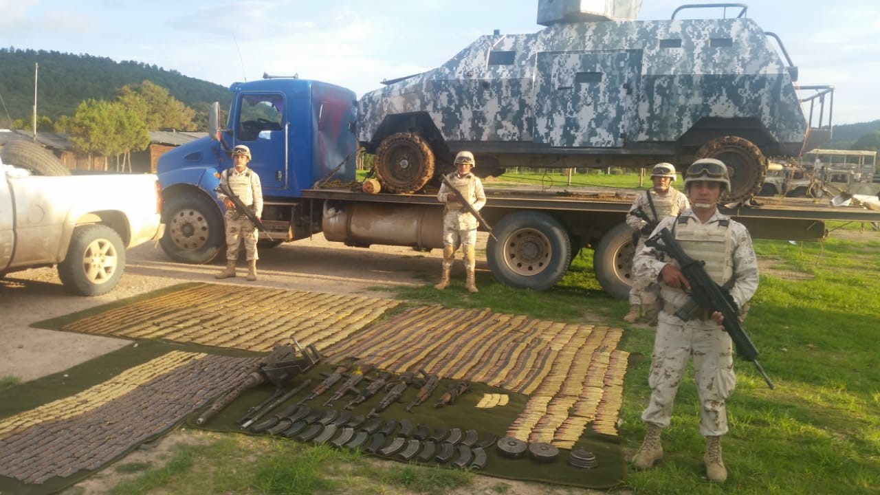 Ejército mexicano repele agresión y asegura armamento en Sonora