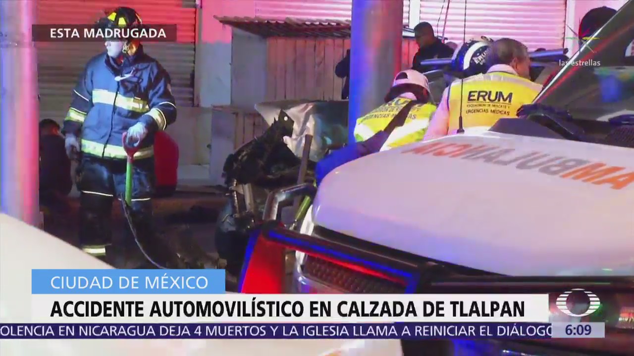 Accidente automovilístico en Calzada de