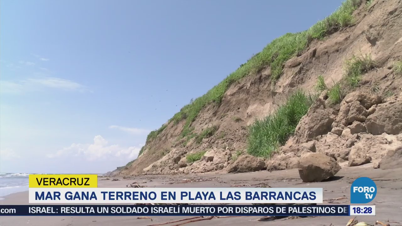 Mar Gana Terreno Playa Las Barrancas Veracruz
