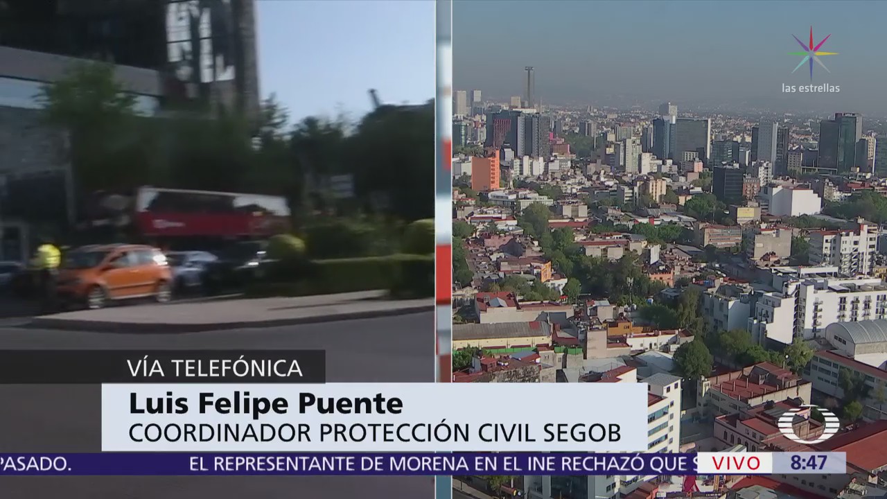 Felipe Puente reporta saldo blanco por sismo