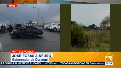 Controlado Percance Avión Durango José Rosas Aispuro