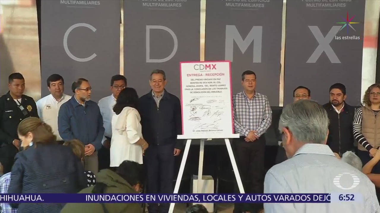 Gobierno CDMX entrega predio en delegación Benito Juárez para iniciar reconstrucción