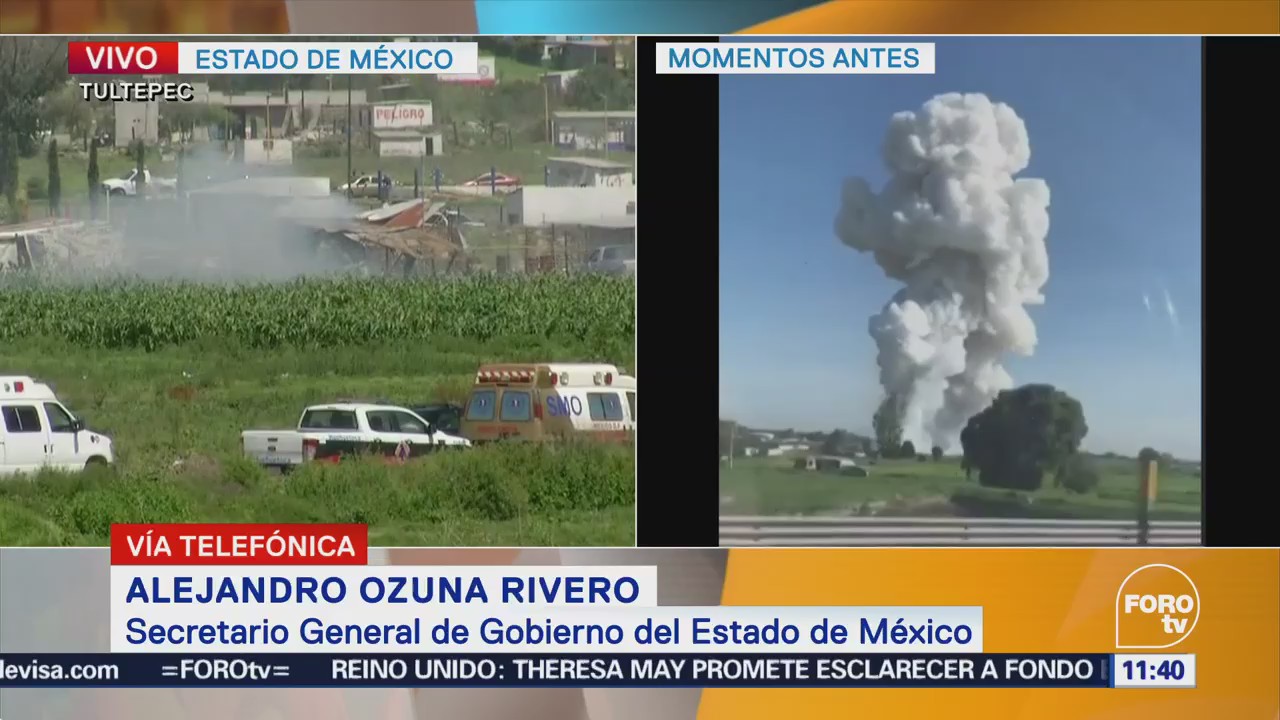 Gobierno del Edomex: Podrían ser 16 muertos por explosiones en Tultepec