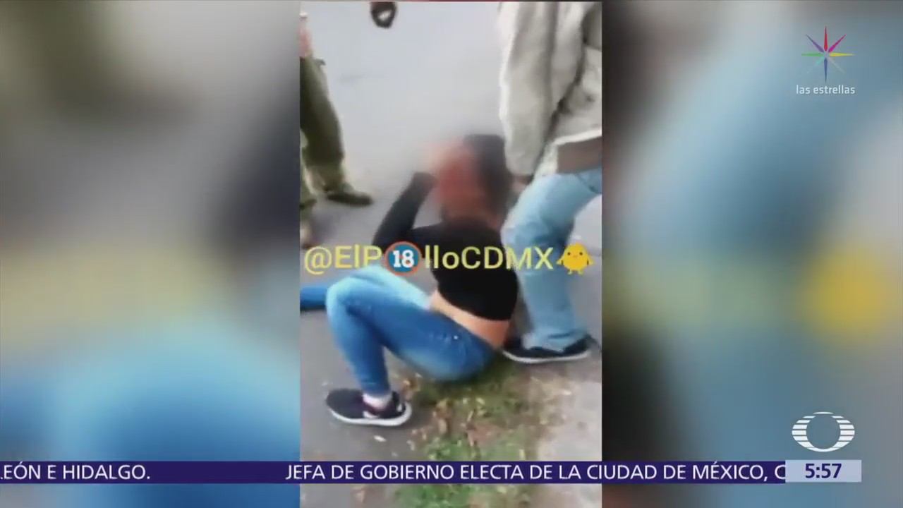 Golpean a presunta asaltante en Santa María Aztahuacán, CDMX