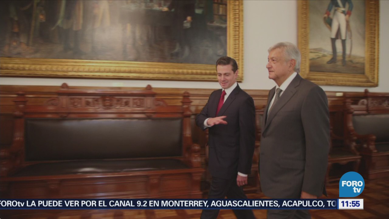 Imagen del encuentro entre Peña Nieto y López Obrador