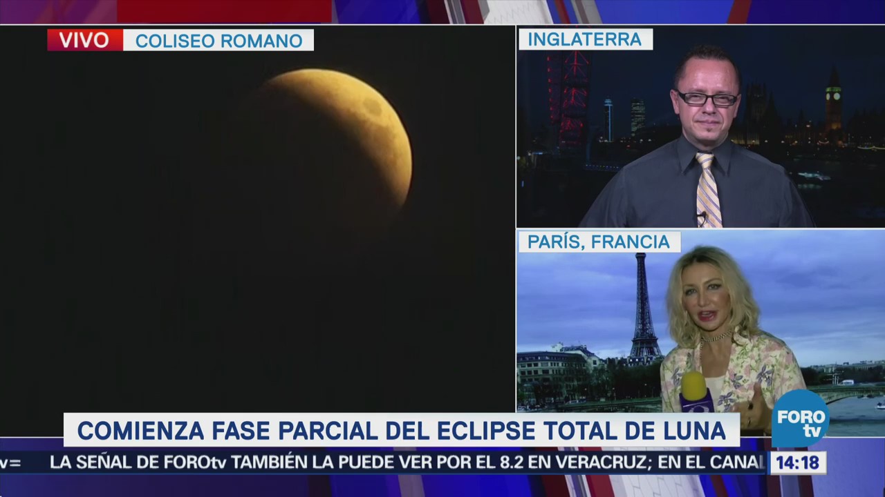Inicia Eclipse Lunar Francia Reino Unido