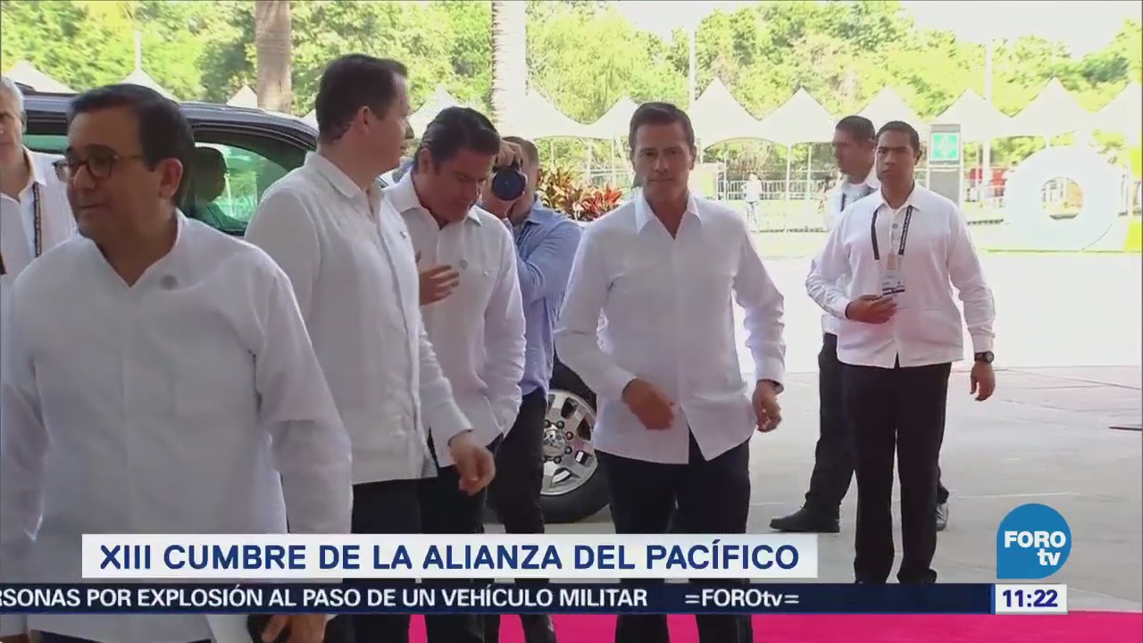 Llega Peña Nieto a sede de la XIII Cumbre de la Alianza del Pacífico