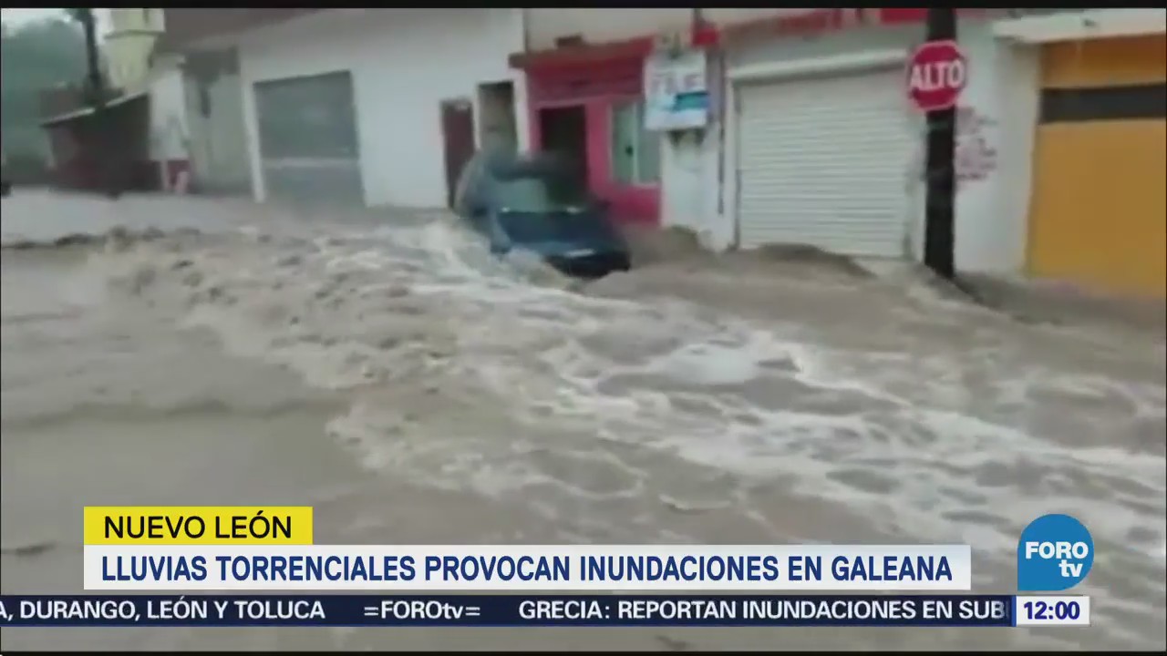 Lluvias torrenciales provocan inundaciones en Galeana