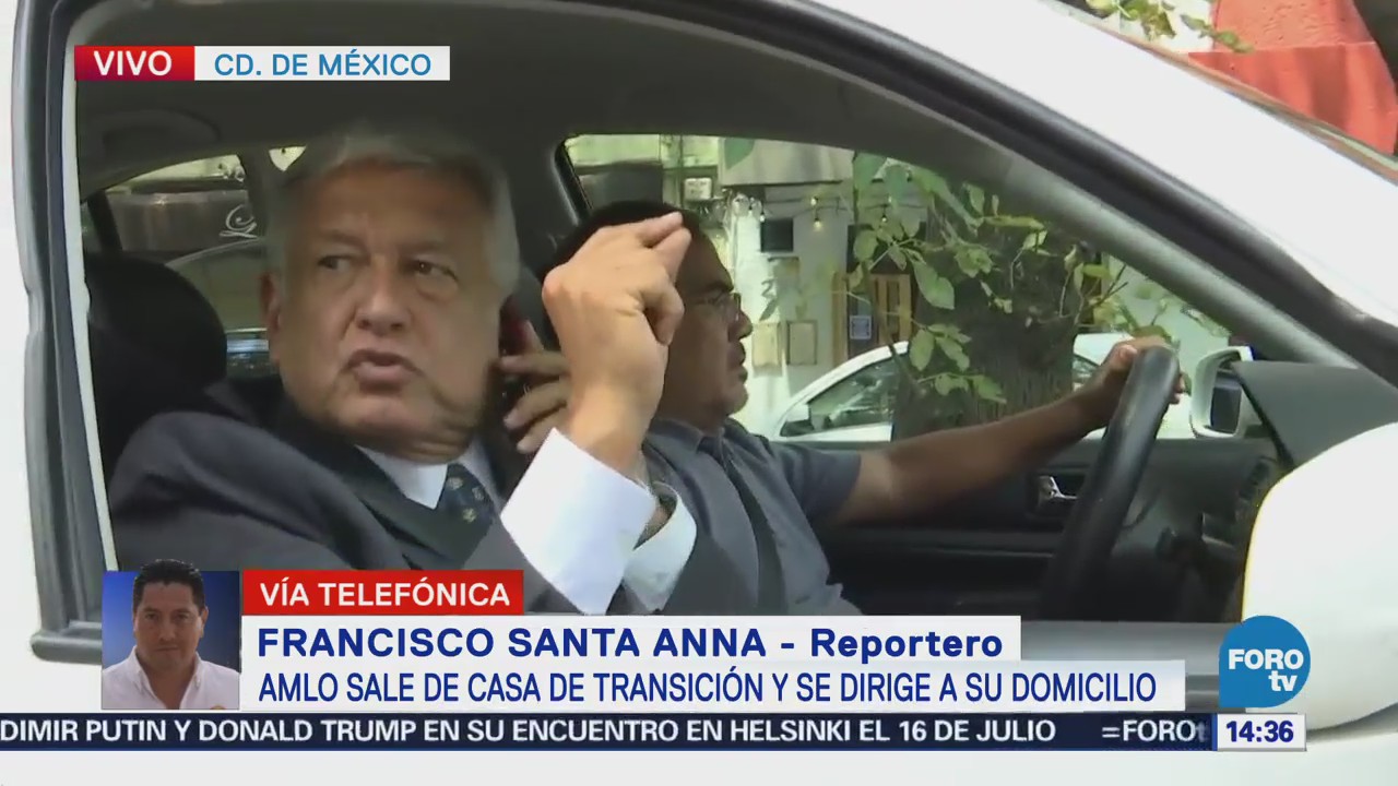 López Obrador Sale Casa Campaña Rumbo Tlalpan