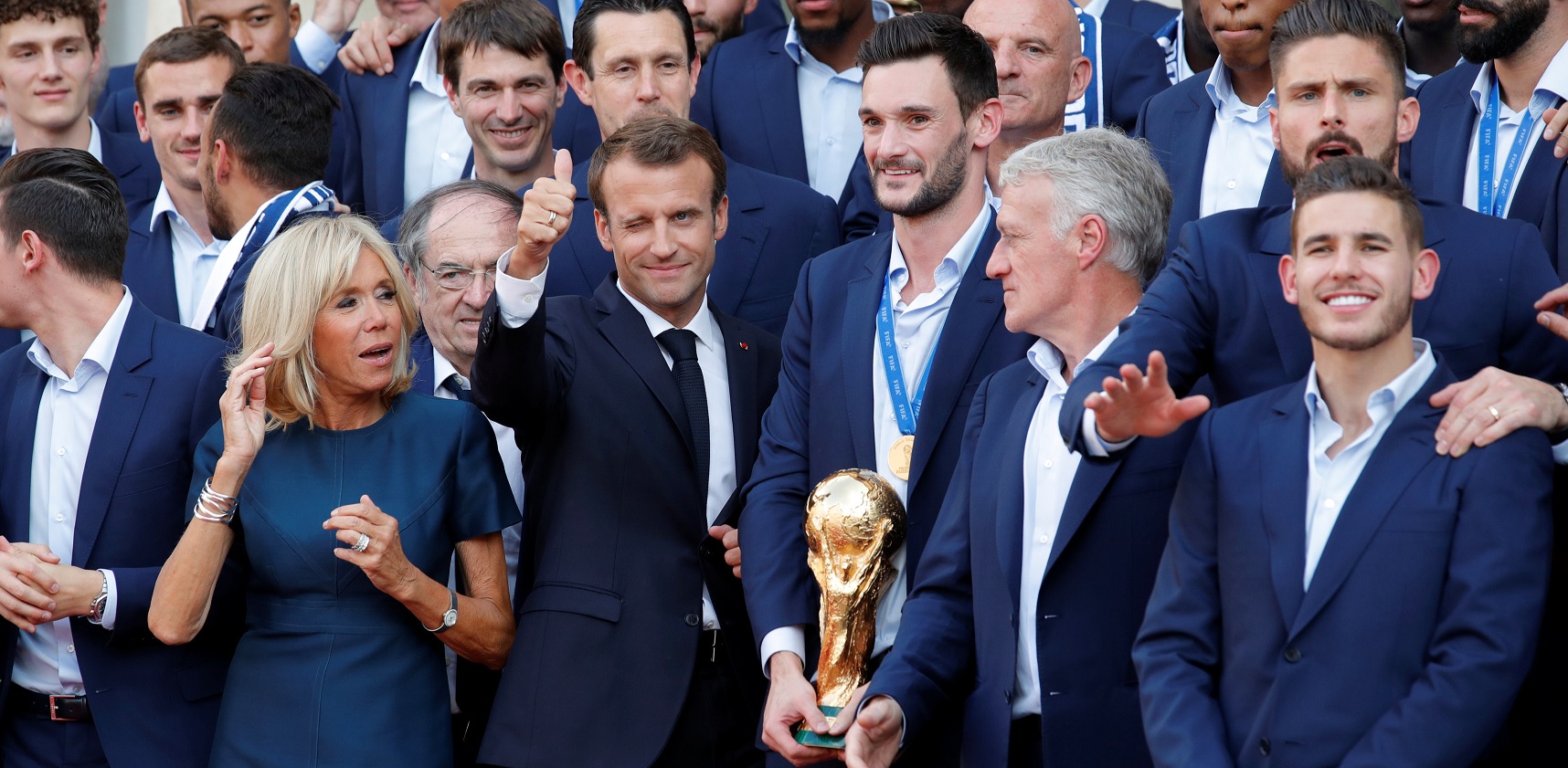 'Les Bleus', recibidos en el Elíseo por Emmanuel Macron