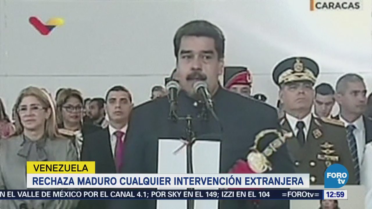 Maduro reitera su rechazo a cualquier intervención extranjera en Venezuela