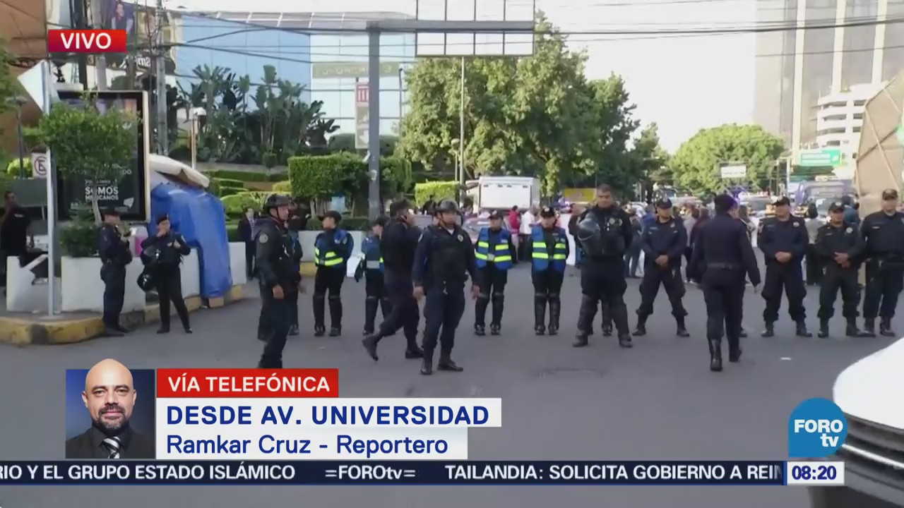 Manifestantes afectan avenida Universidad, CDMX