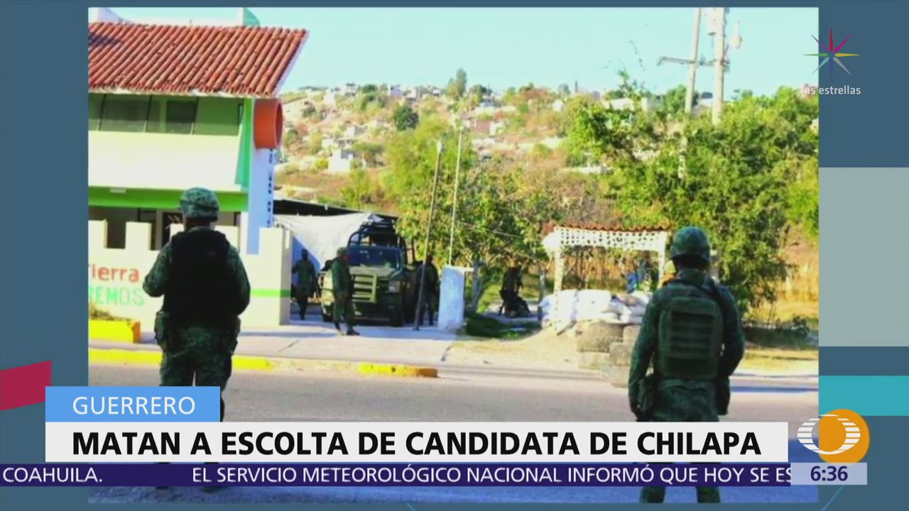 Matan a escolta de candidata del PRI a diputada en Chilapa