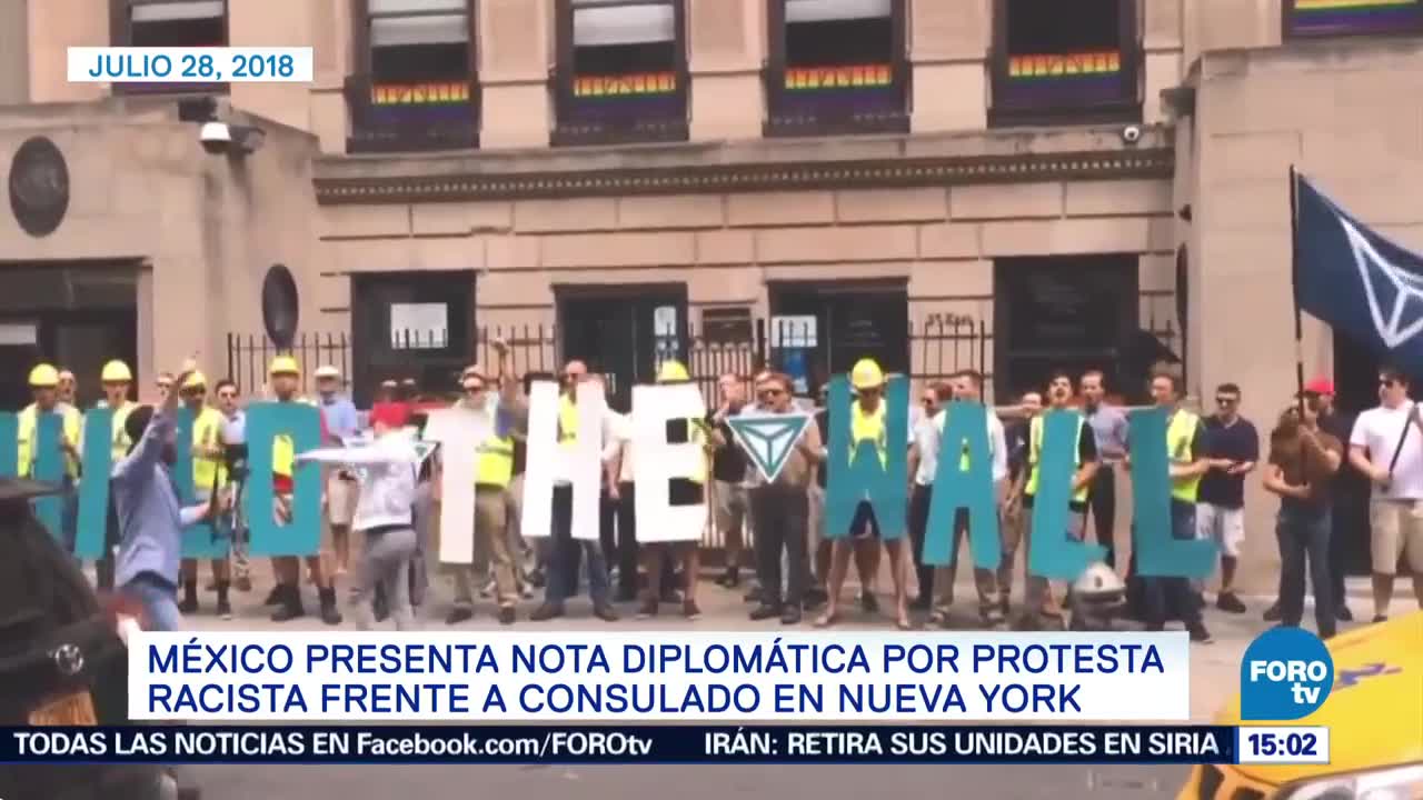 México presenta nota diplomática por protesta racista en NY