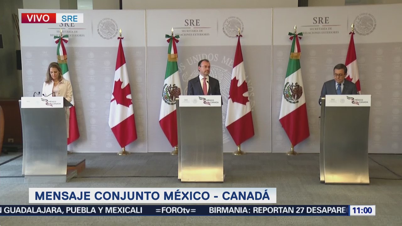 México y Canadá reiteran que TLCAN permanecerá como tratado trilateral