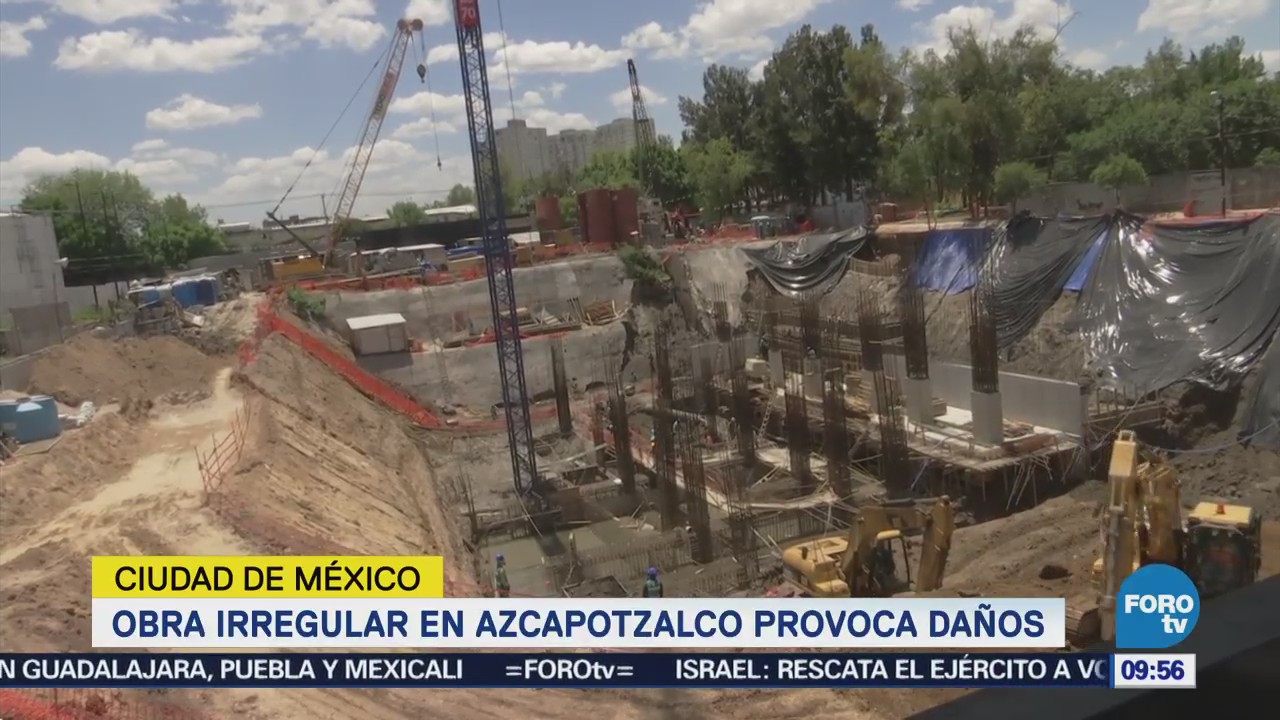 Obra irregular en Azcapotzalco provoca daños