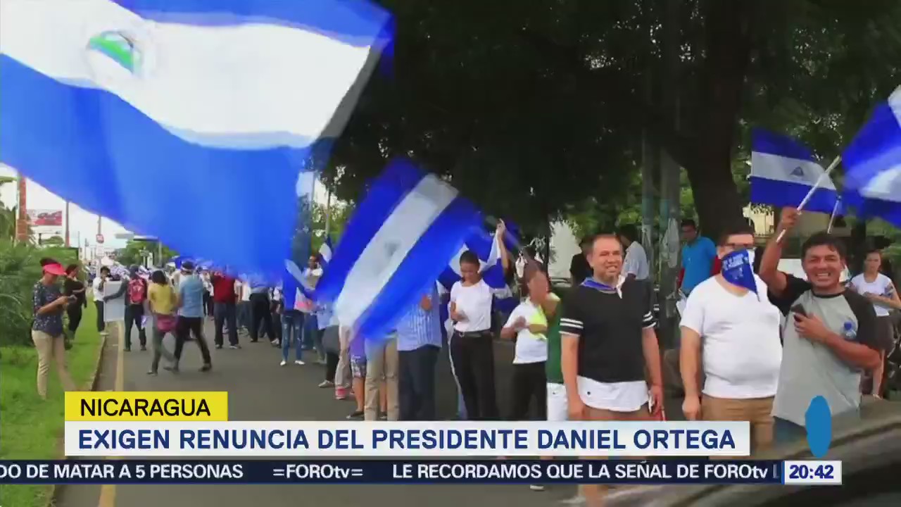 Opositores Exigen Renuncia Daniel Ortega Nicaragua