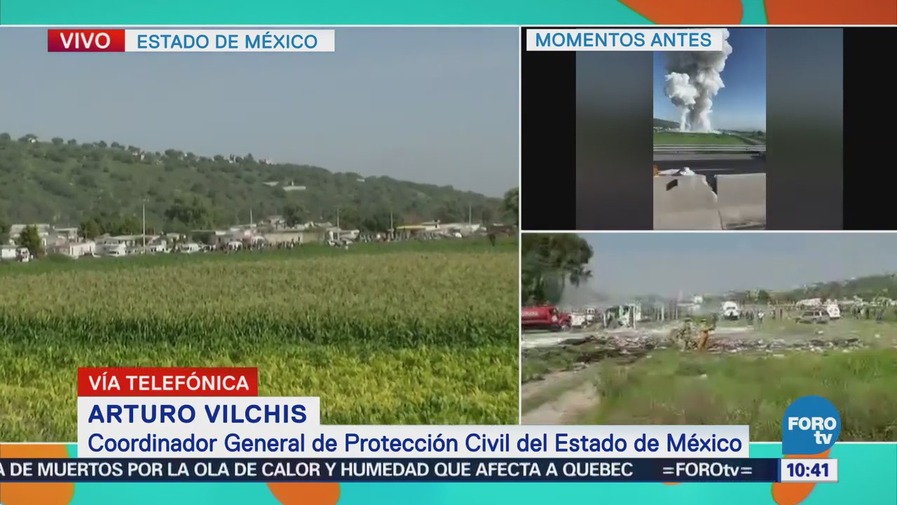PC Edomex confirma traslado de personas por explosión en Tultepec