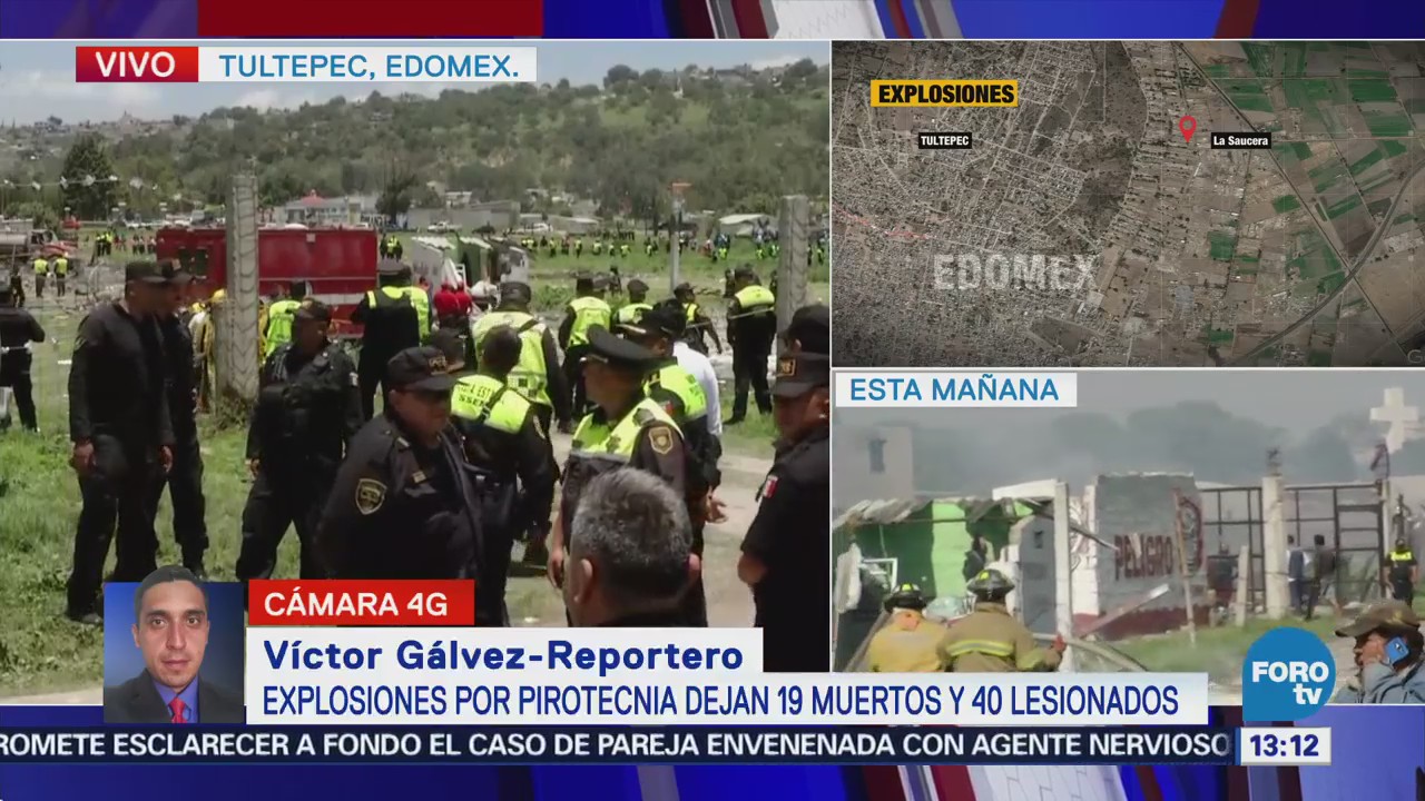 Peritos inician trabajos para el levantamiento de cuerpos en Tultepec