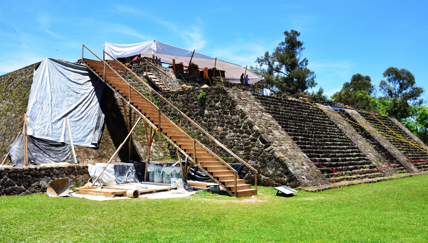 Descubren templo dedicado a Tláloc dentro de la Gran Pirámide en Teopanzolco, Morelos