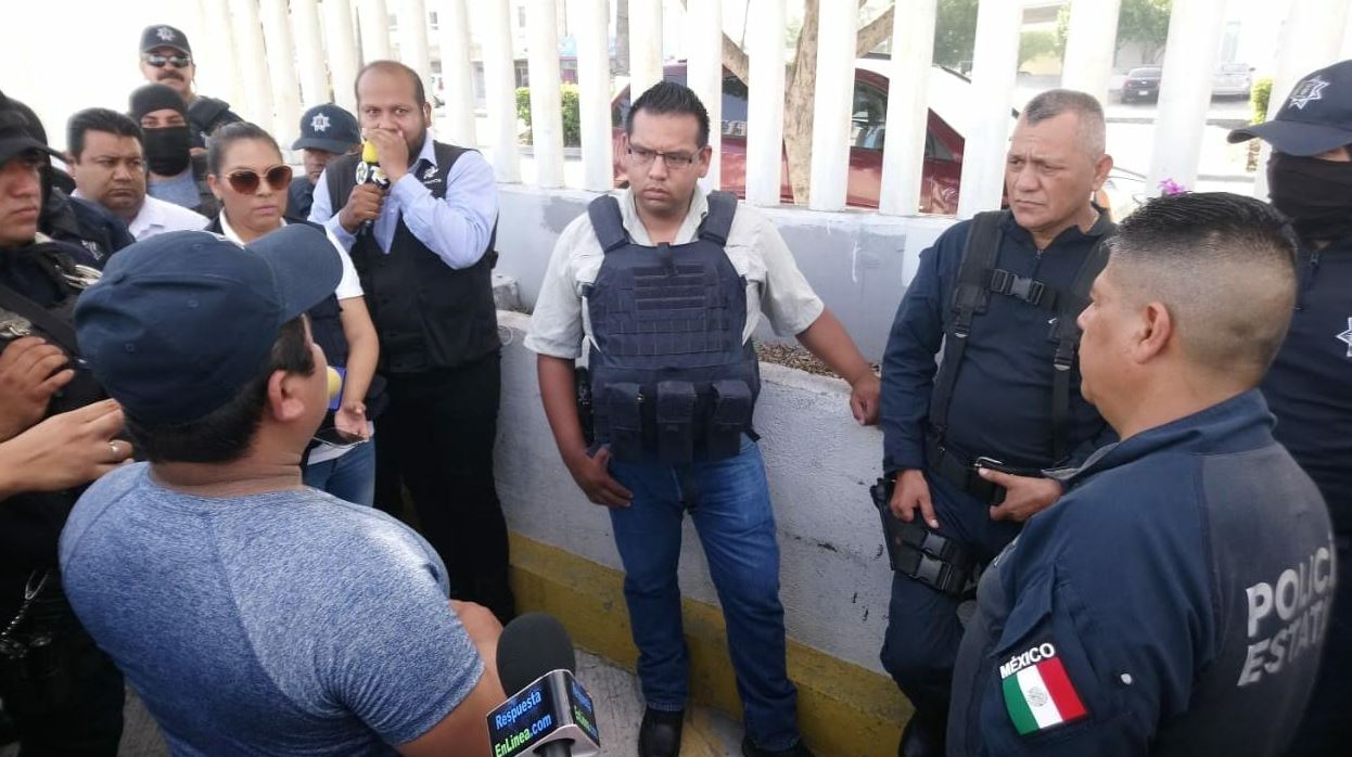 Policías de Tamaulipas realizan paro de labores