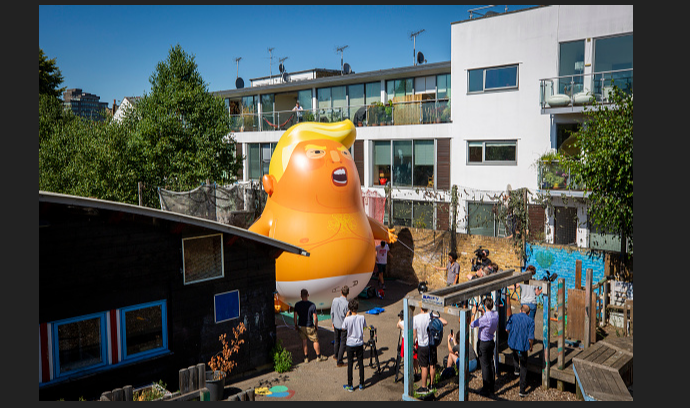 Preparan globo gigante de Trump para protestas en Londres. (Getty Images)