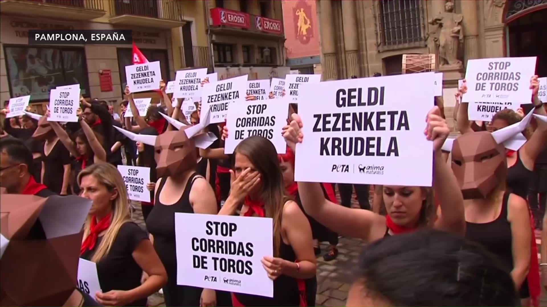 Protestan Contra Corridas Toros España