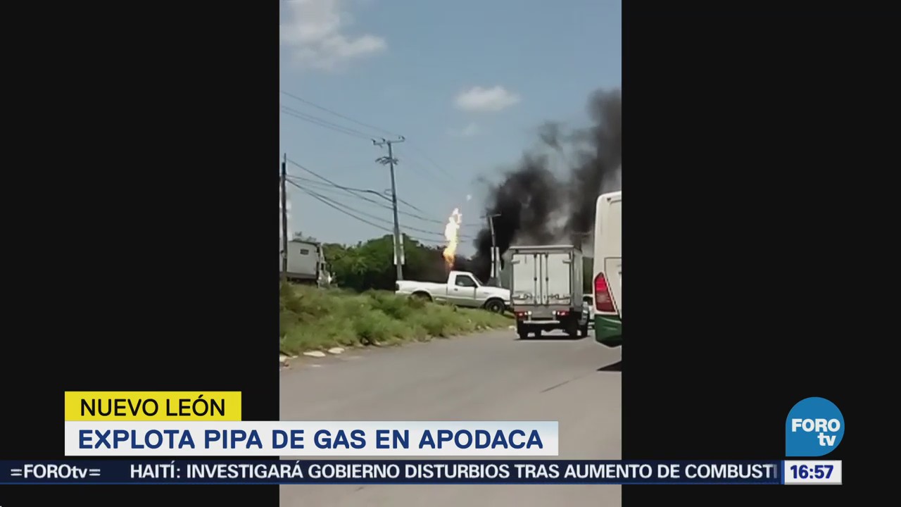 Registra Incendio Pipa Fuga Gas Apodaca, Nl