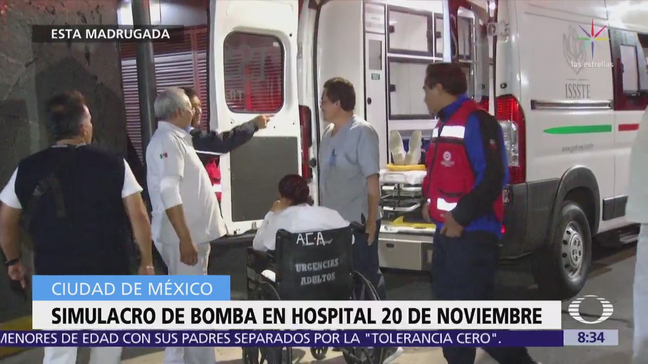 Realizan simulacro de amenaza de bomba en Hospital de la CDMX