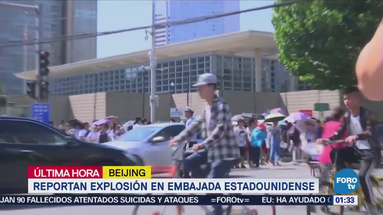 Reportan explosión en embajada de EU en China