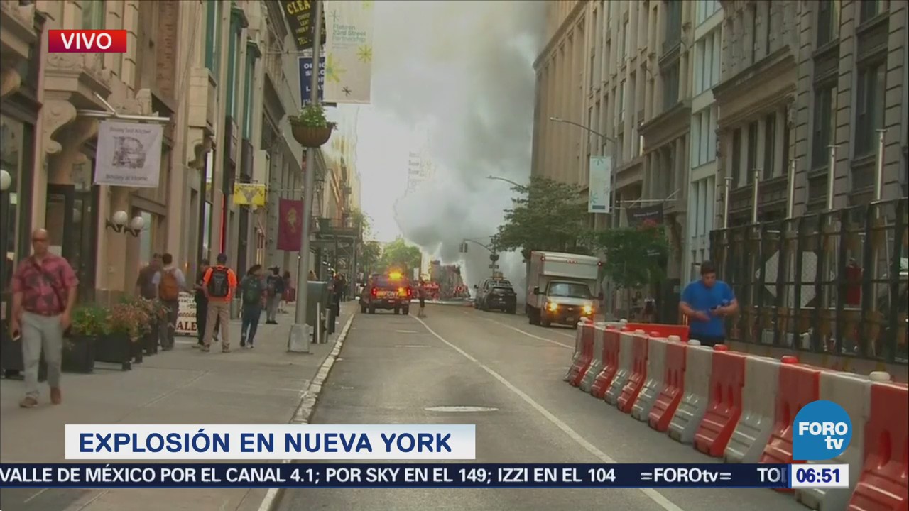 Reportan explosión en tubería de vapor en Nueva York