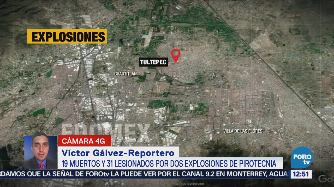 Se eleva a 19 el número de muertos por explosiones en Tultepec