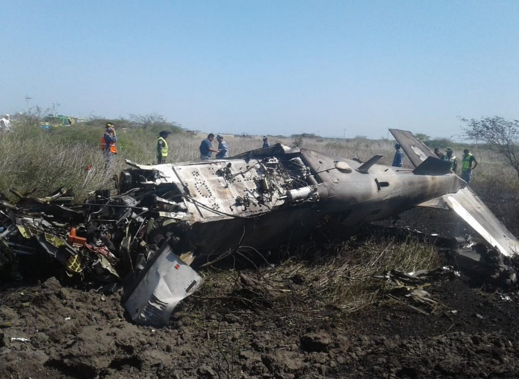 Avión de la Sedena se estrella durante práctica en Oaxaca