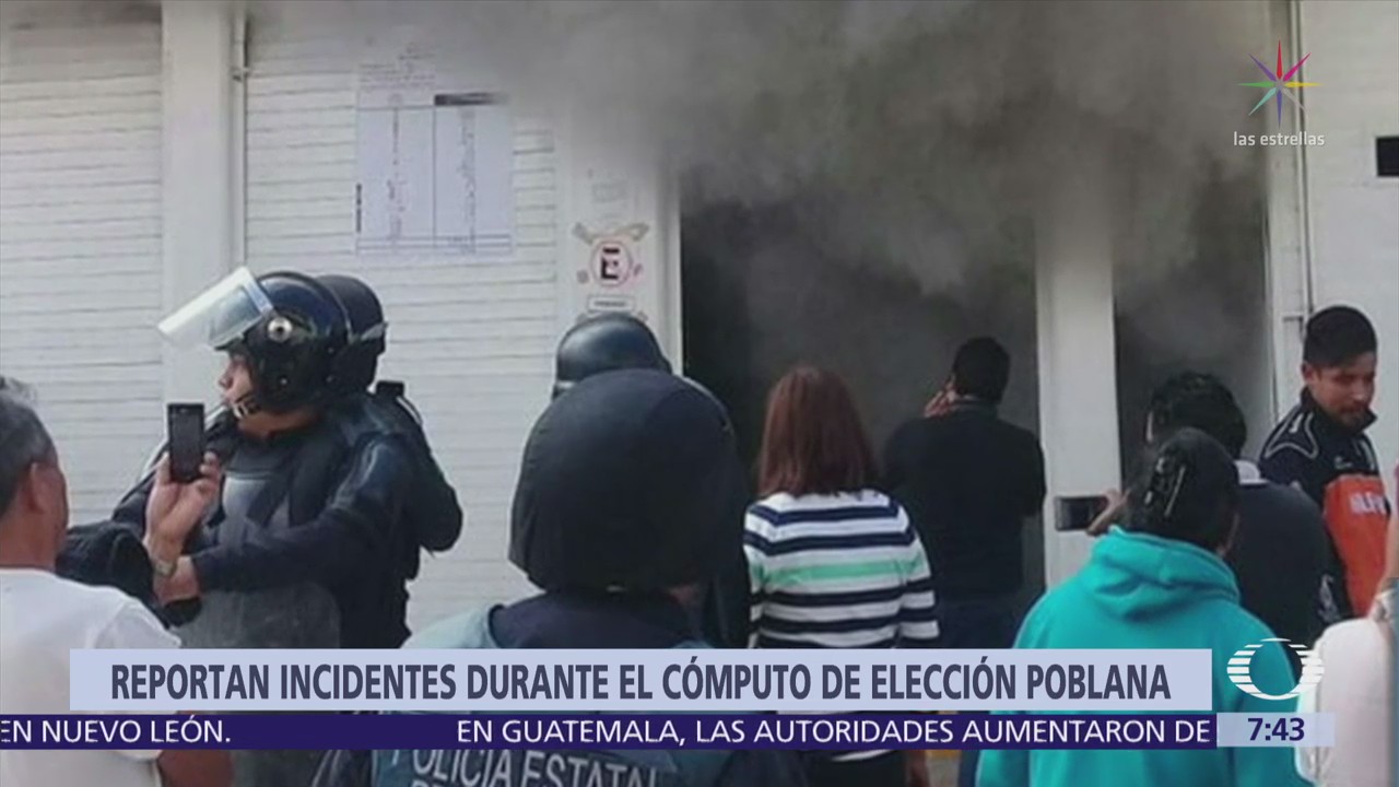 Sigue la violencia en Puebla y queman papelería electoral