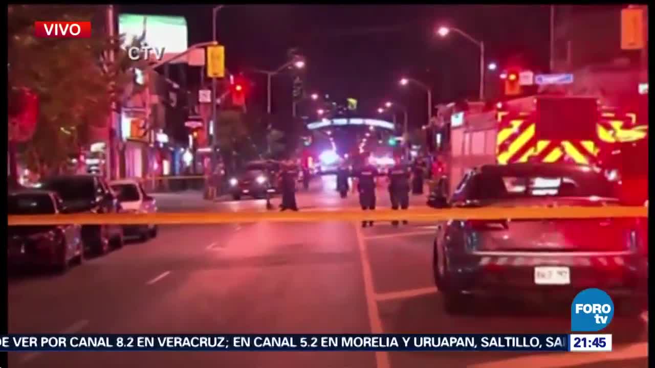 Tiroteo en restaurante deja al menos 10 heridos en Toronto