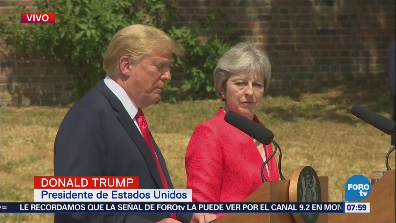 Trump ofrece mensaje tras reunión con Theresa May