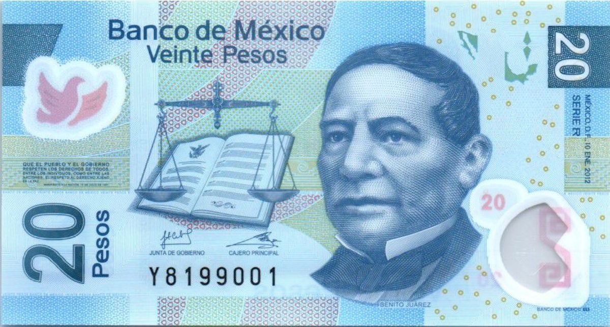 Billete-20-Pesos-Benito-Juarez-Nuevos-Billetes-Banco-Mexico