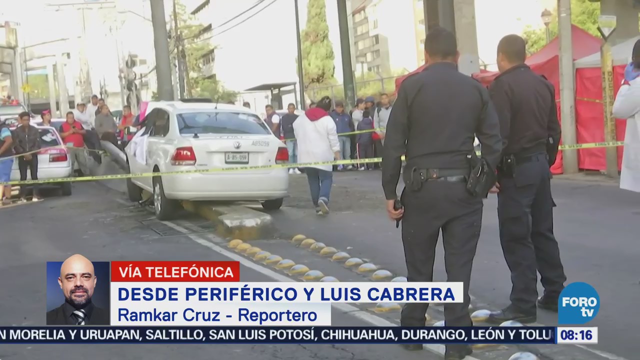 Accidente deja un muerto en Periférico Sur y Luis Cabrera