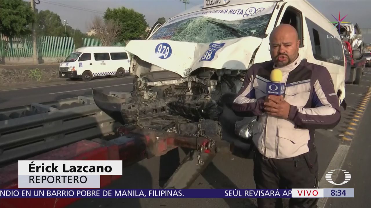 Accidente vehicular en la autopista México-Puebla deja tres lesionados