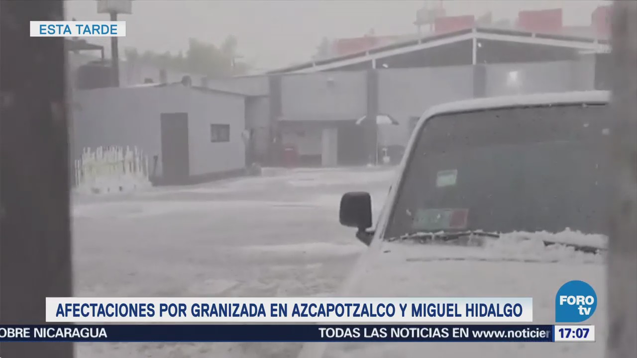 Afectaciones por granizada en Azcapotzalco y Miguel Hidalgo