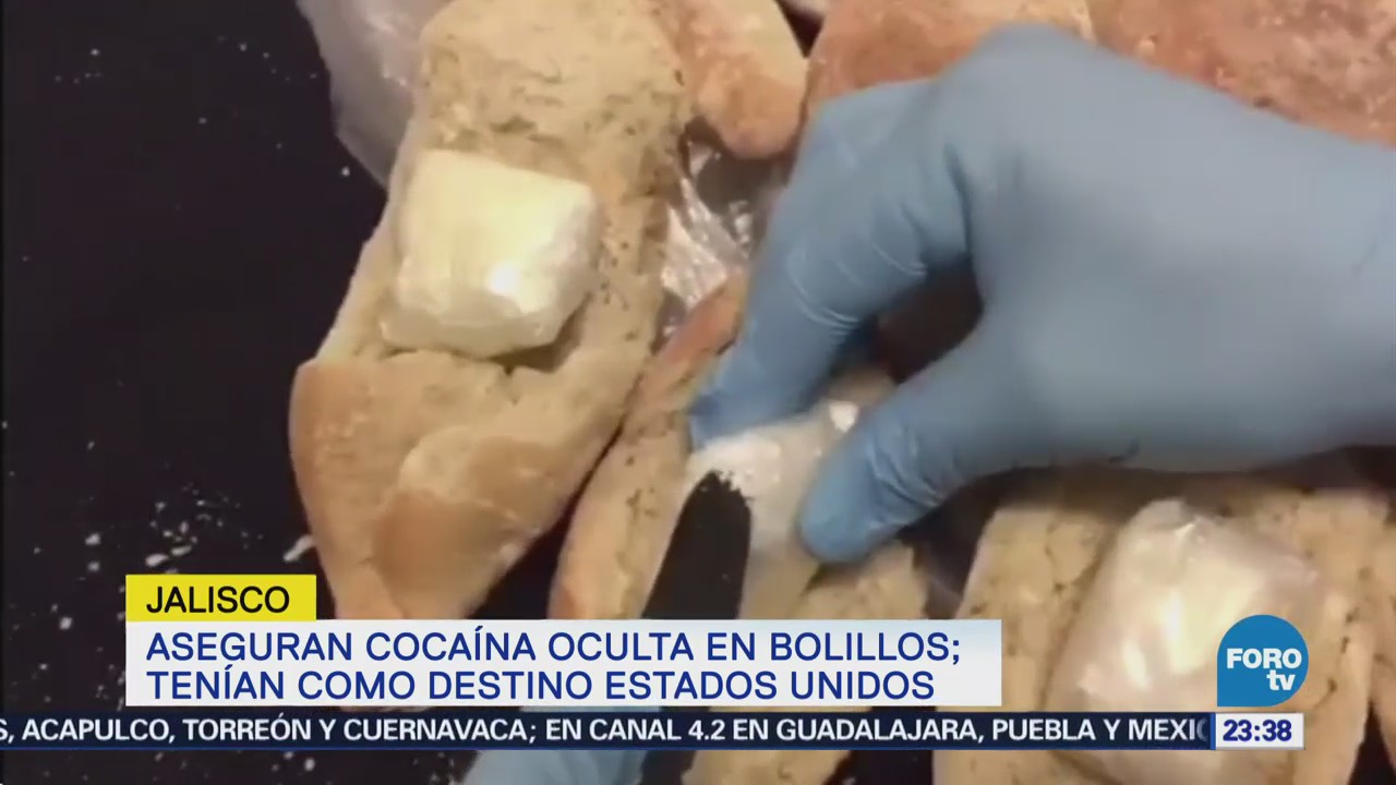 Aseguran cocaína oculta en bolillos
