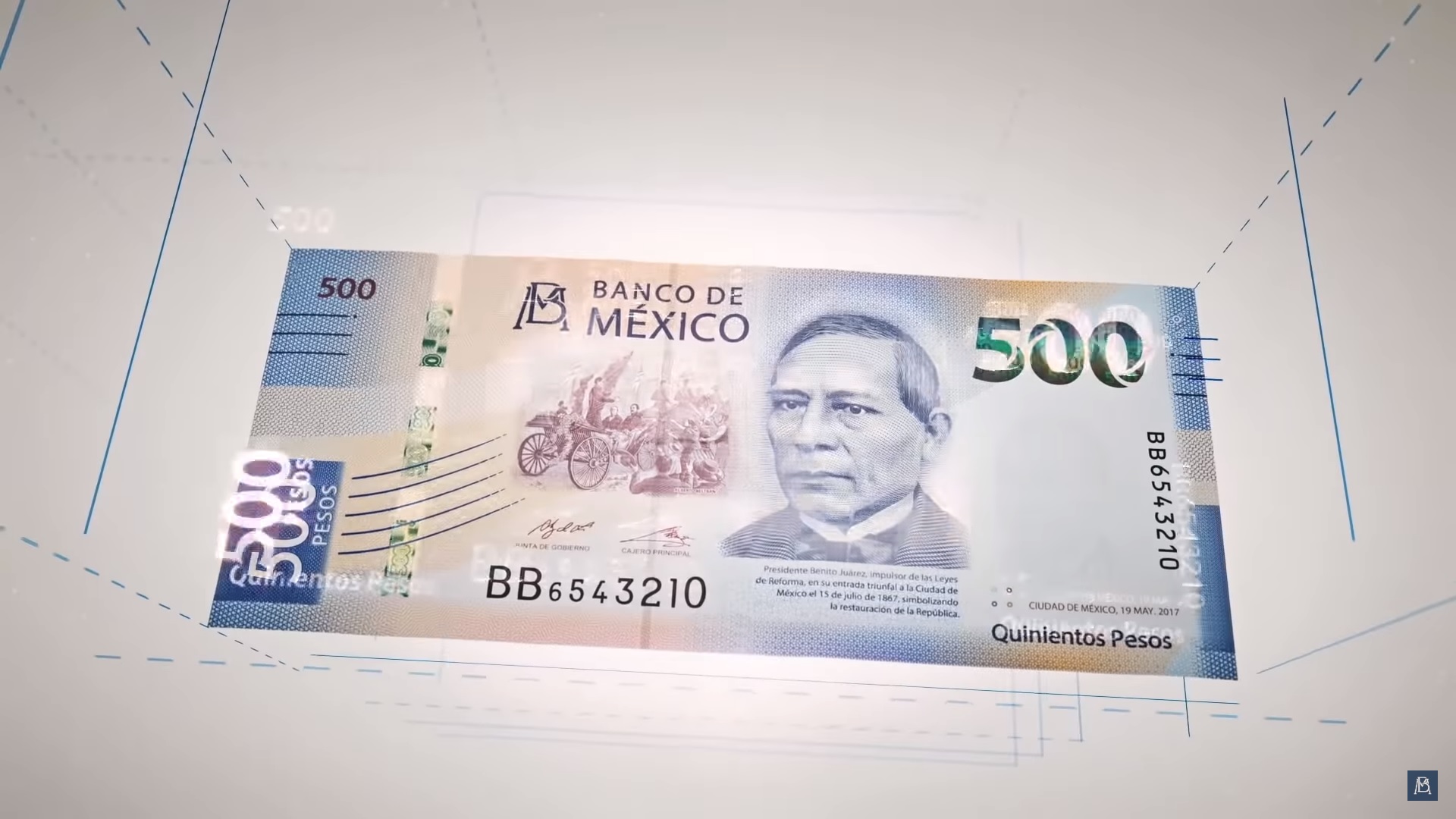 Billete de 500 pesos Banxico Benito Juarez