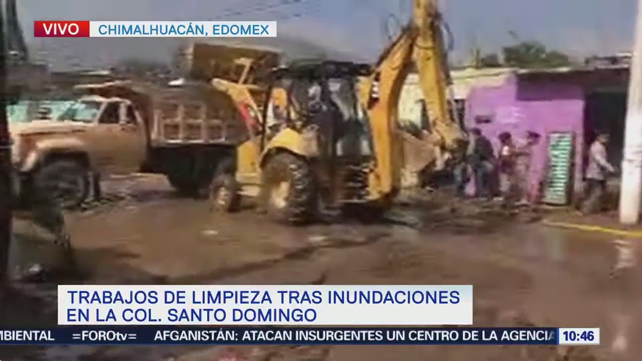 Chimalhuacán realiza labores de limpieza luego de lluvia